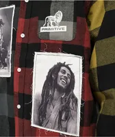 Primitive x Bob Marley Patchwork Flannel Shirt