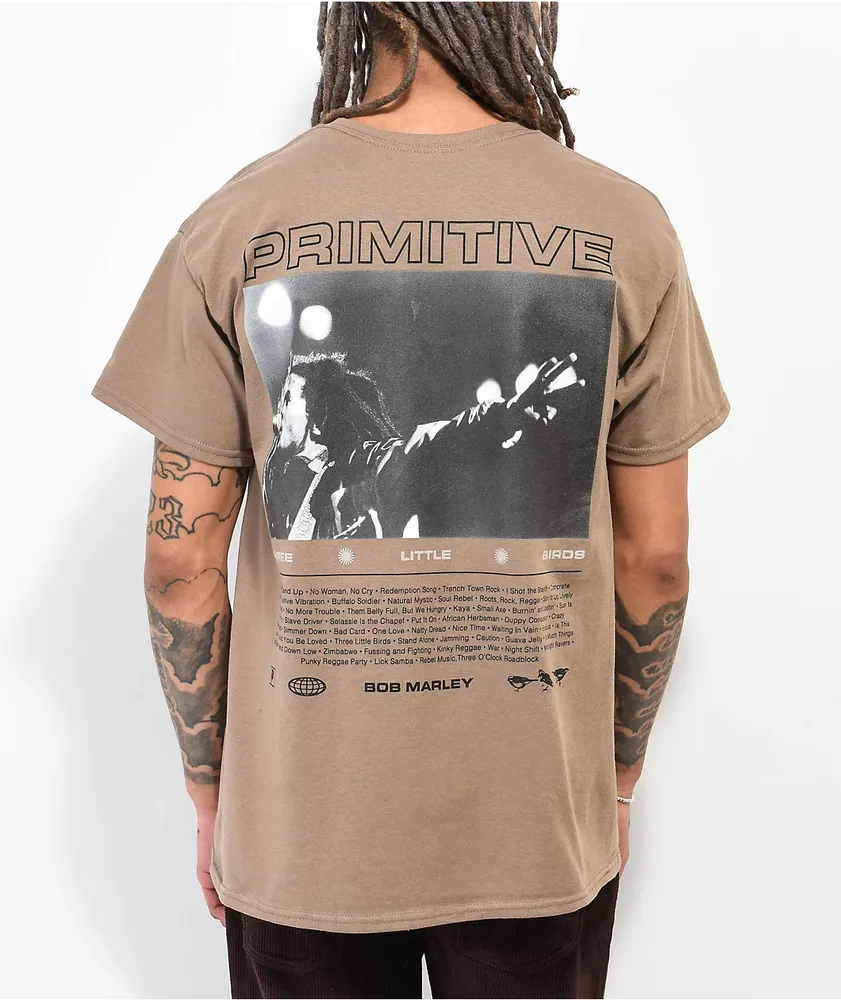 Primitive x Bob Marley Rising Sun Brown T-Shirt