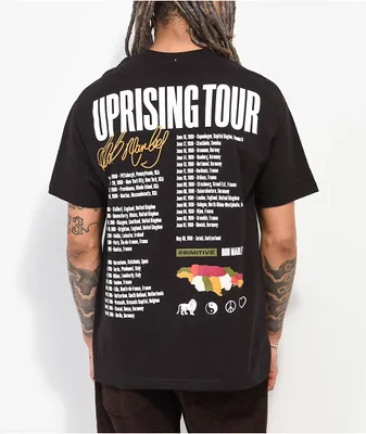 Primitive x Bob Marley Uprising Black T-Shirt