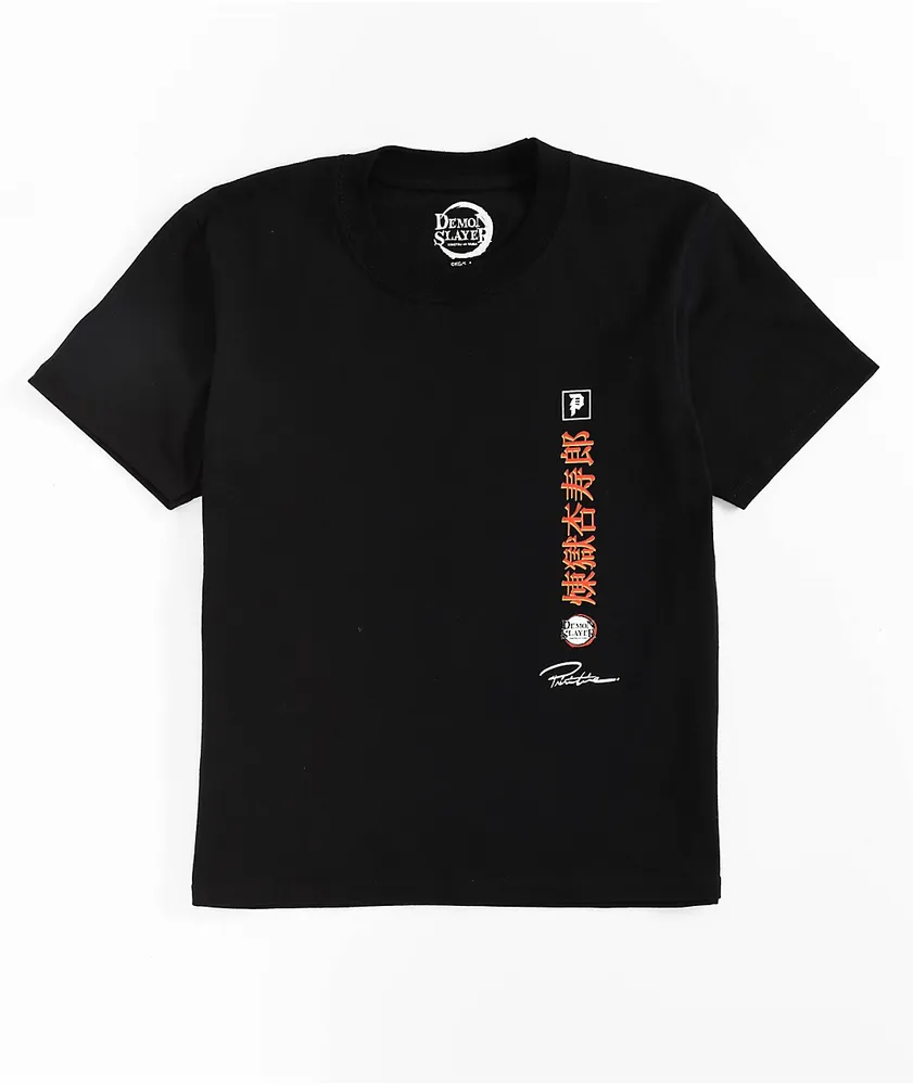 Primitive x Demon Slayer Kids Kyojuro Black T-Shirt