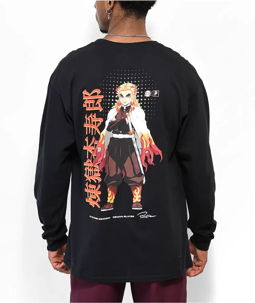 Primitive x Demon Slayer Kyojuro Black Long Sleeve T-Shirt