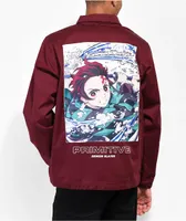 Primitive x Demon Slayer Tanjiro Maroon Utility Jacket