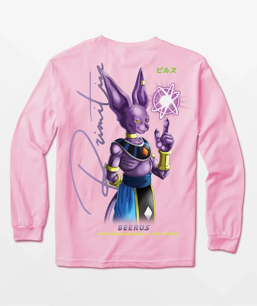 Primitive x Dragon Ball Super Beerus Orb Pink Long Sleeve T-Shirt