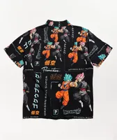 Primitive x Dragon Ball Super Goku Black Rose Versus Short Sleeve Button Up Shirt