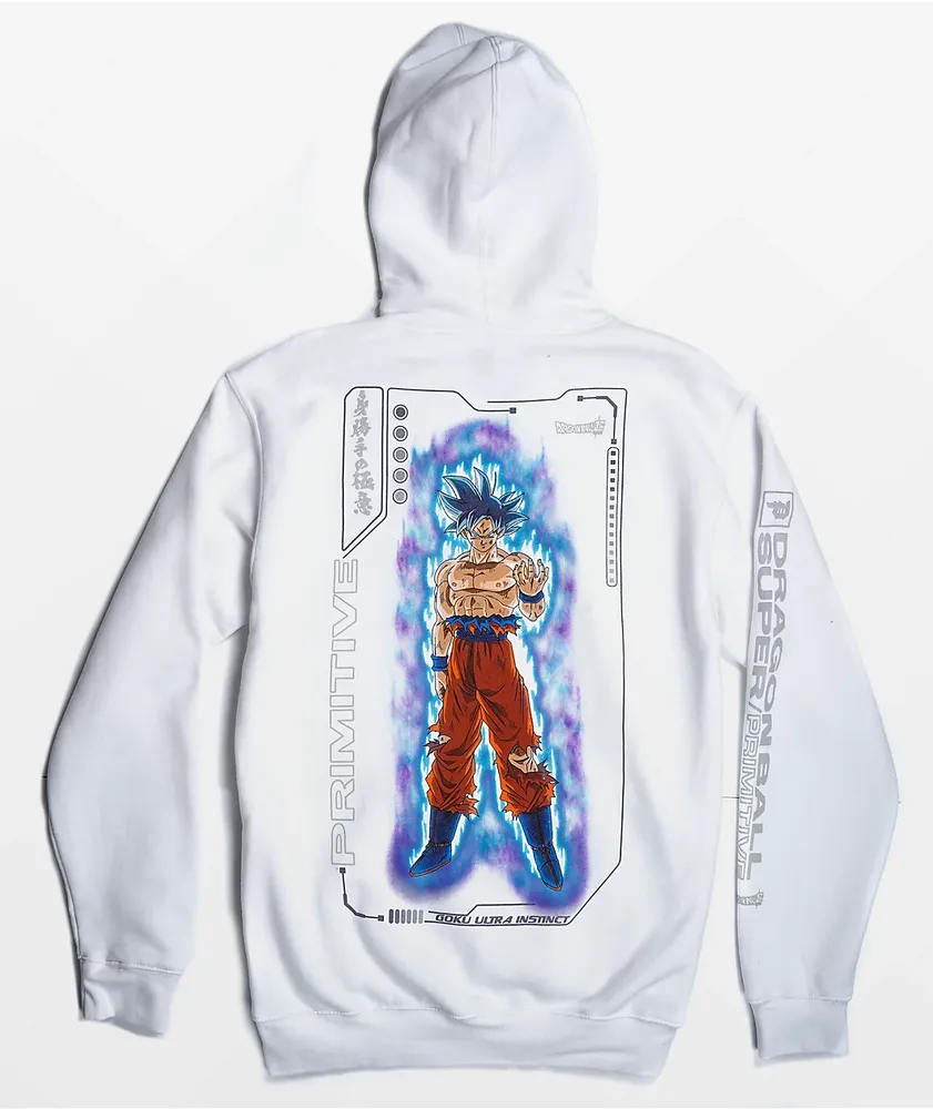 Primitive x Dragon Ball Super Goku Ultra Instict White Hoodie