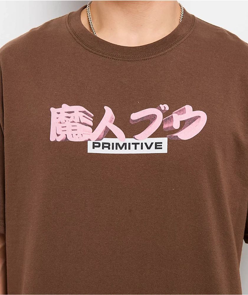Primitive x Dragon Ball Z Buu Rage Brown T-Shirt