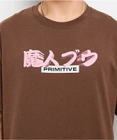 Primitive x Dragon Ball Z Buu Rage Brown T-Shirt
