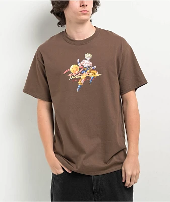 Primitive x Dragon Ball Z Comeback Brown T-Shirt