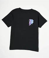 Primitive x Dragon Ball Z Kids Vegeta Levels Black T-Shirt