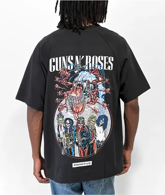 Primitive x Guns N' Roses Robo Black Raglan T-Shirt