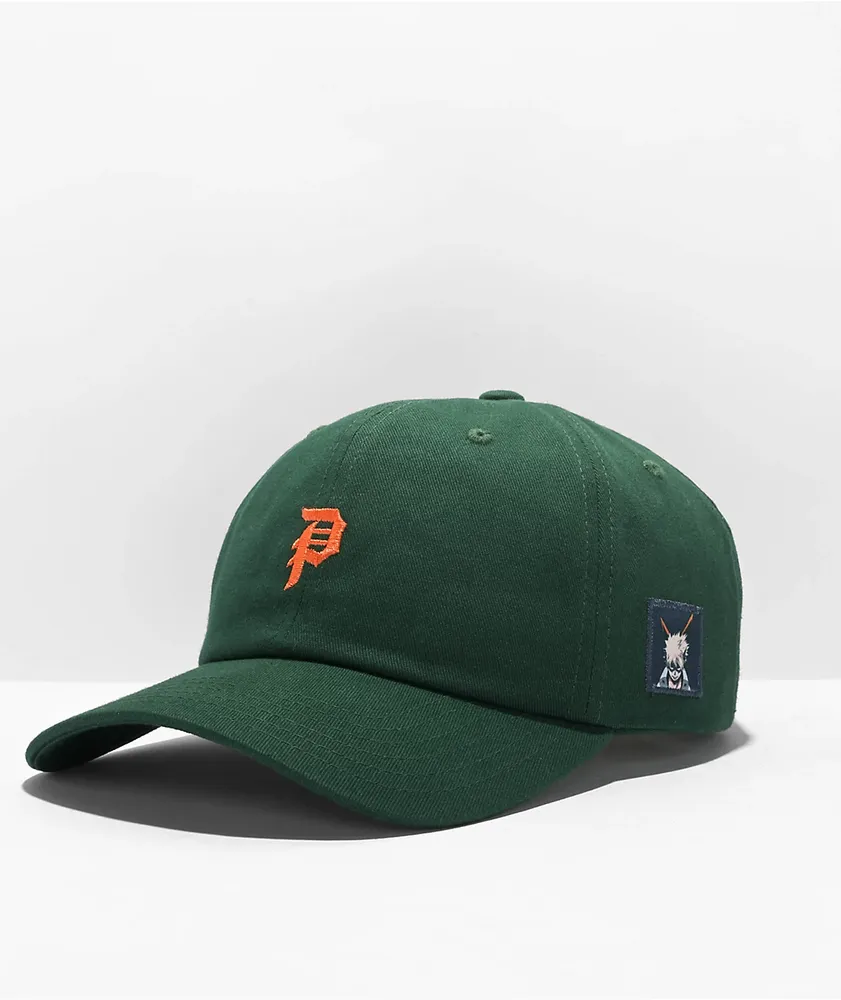 Primitive x My Hero Academia Bakugo Green Strapback Hat