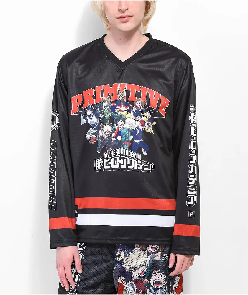 Primitive x My Hero Academia Black Hockey Jersey