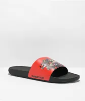 Primitive x My Hero Academia Black Slide Sandals