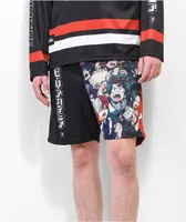 Primitive x My Hero Academia Blocked Black Mesh Shorts