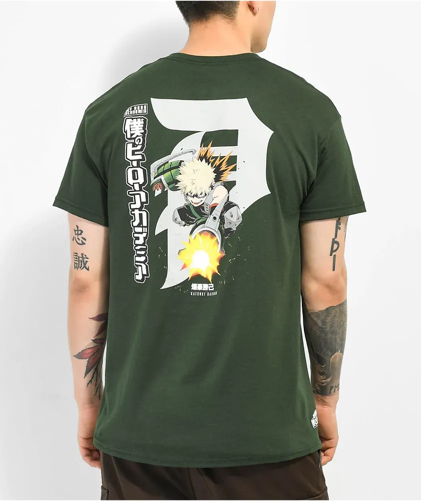 Primitive x My Hero Academia Dirty P Katsuki Green T-Shirt