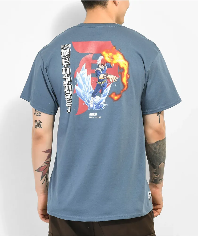 Primitive x My Hero Academia Dirty P Shoto Blue T-Shirt