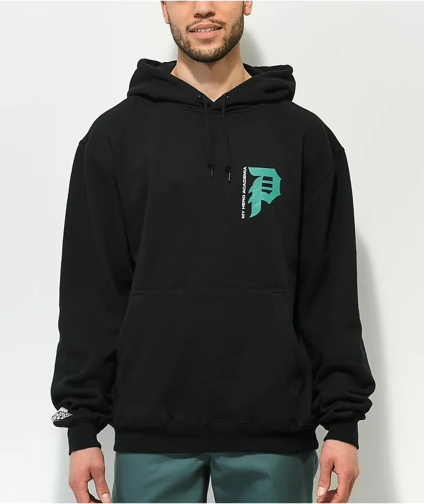 Primitive x My Hero Academia Full Howl Black Hoodie