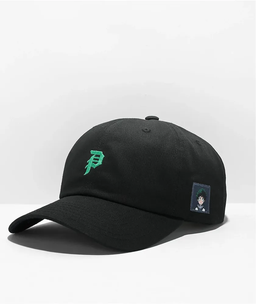 Primitive x My Hero Academia Izuku Midoriya Black Strapback Hat