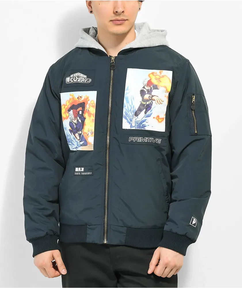 Anime Fire and Ice Todoroki Shoto Bomber Jacket