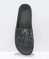 Primitive x Naruto Itachi Black Slide Sandals