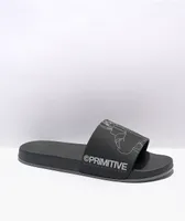 Primitive x Naruto Itachi Black Slide Sandals