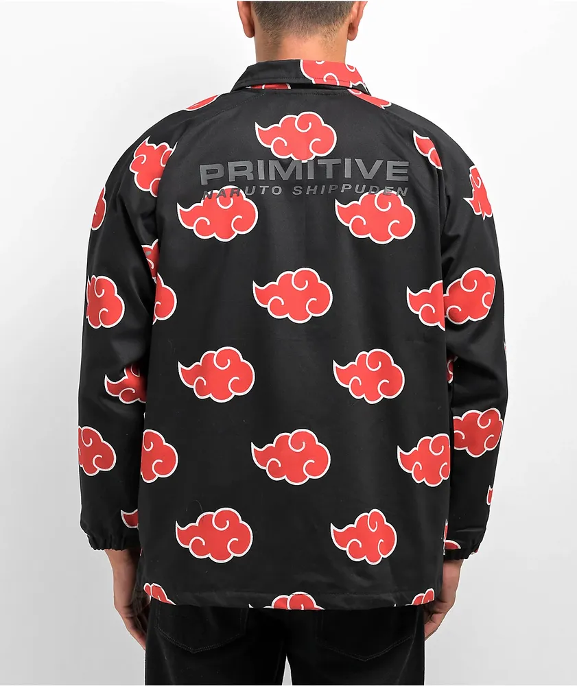 Primitive x Naruto Shippuden Akatsuki Black Coaches Jacket