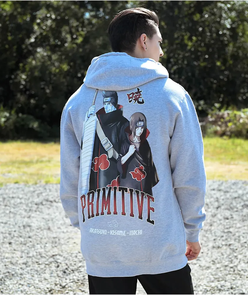 Primitive x Naruto Shippuden Akatsuki Grey Hoodie