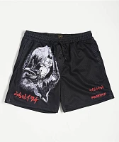 Primitive x Naruto Shippuden Clones Black Mesh Shorts