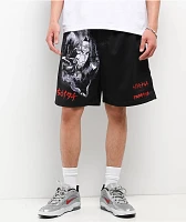 Primitive x Naruto Shippuden Clones Black Mesh Shorts