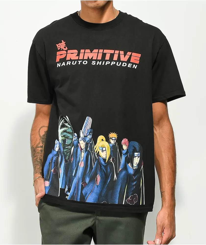 Primitive x Naruto Shippuden Criminal Clan Black T-Shirt