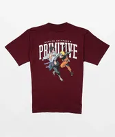 Primitive x Naruto Shippuden II Kids Naruto Versus Sasuke Burgundy T-Shirt