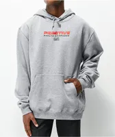 Primitive x Naruto Shippuden Itachi Uchiha Grey Hoodie