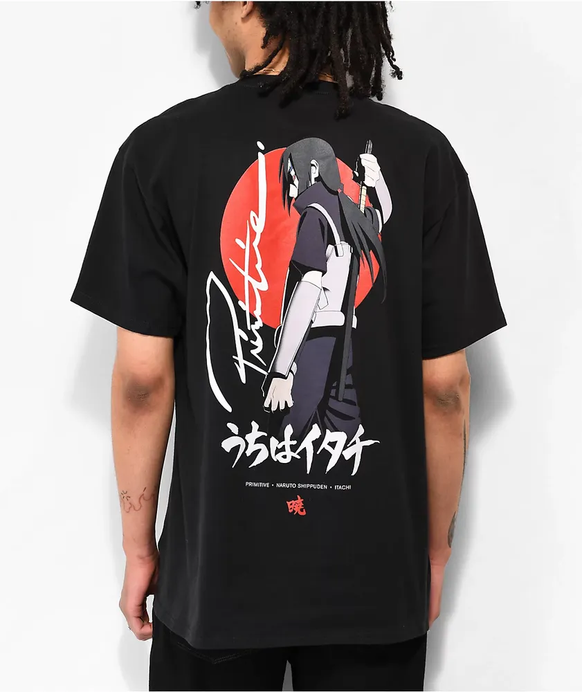 Primitive x Naruto Shippuden Itachi Warning Black T-Shirt