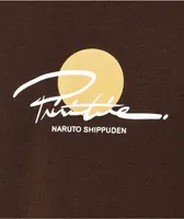 Primitive x Naruto Shippuden Itachi Warning Brown T-Shirt