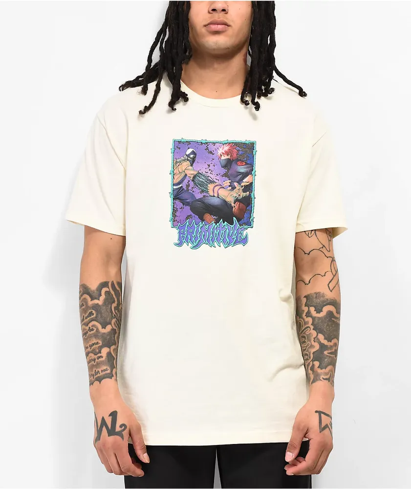 Primitive x Naruto Shippuden Kakashi & Kakuzu Cream T-Shirt