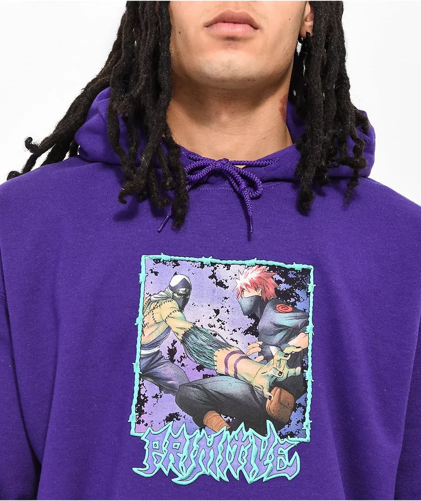 Primitive x Naruto Shippuden Kakashi & Kakuzu Purple Hoodie