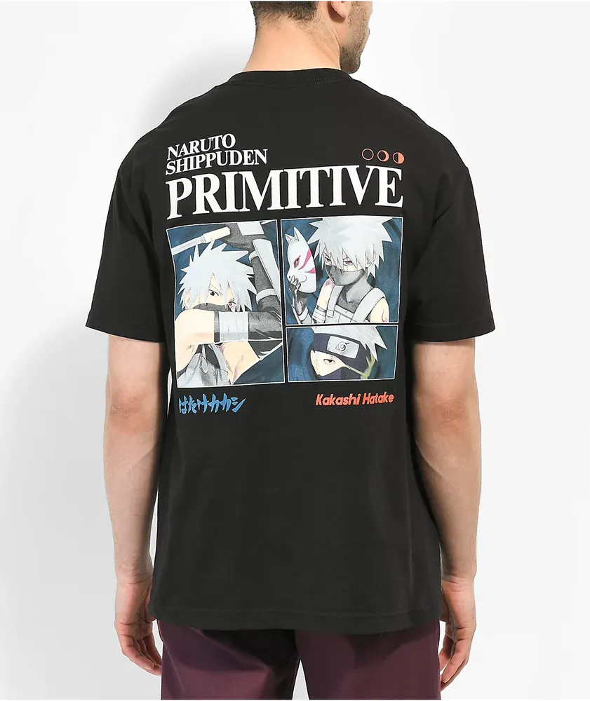 Primitive x Naruto Shippuden Kakashi Hatake Black T-Shirt