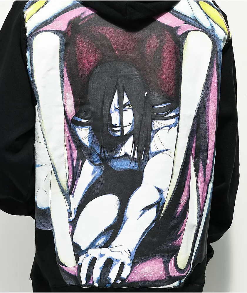 Primitive x Naruto Shippuden Orochimaru Black Wash Hoodie