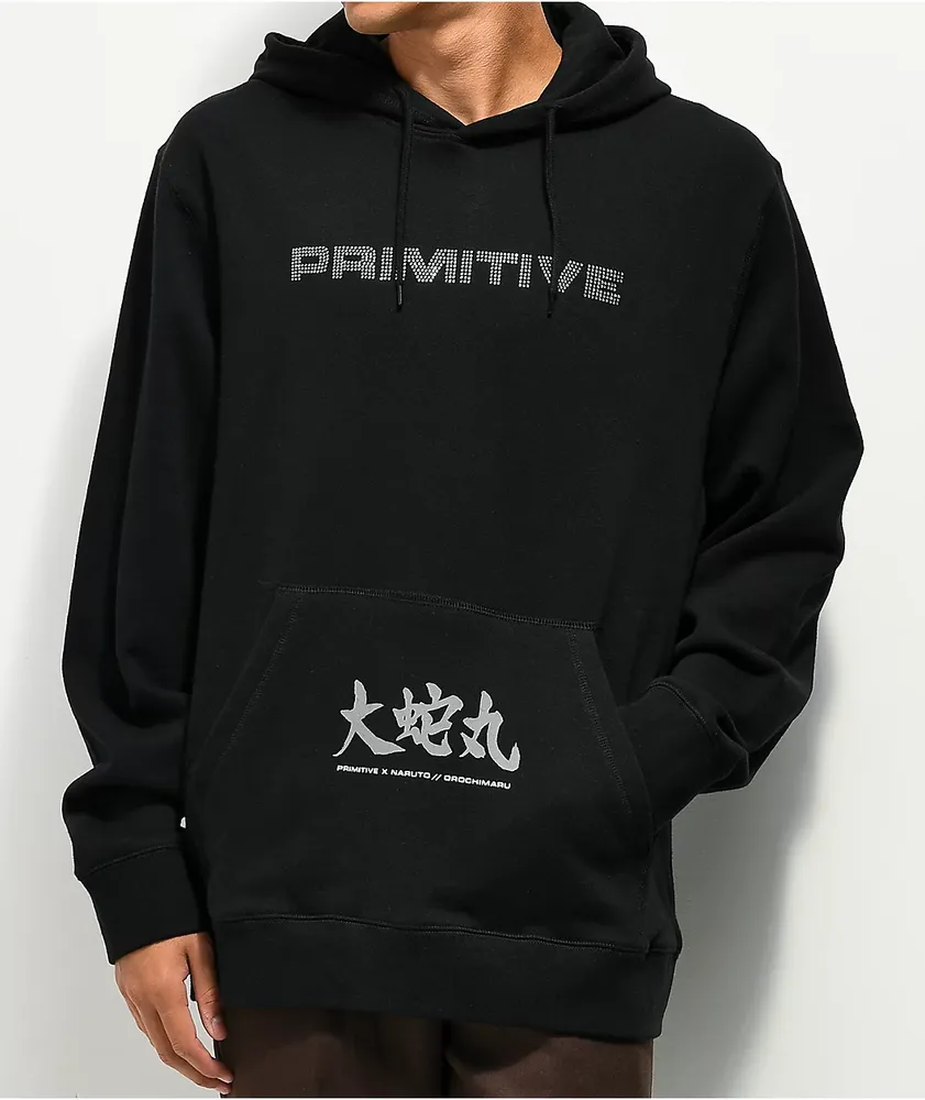 Primitive x Naruto Shippuden Orochimaru Black Wash Hoodie