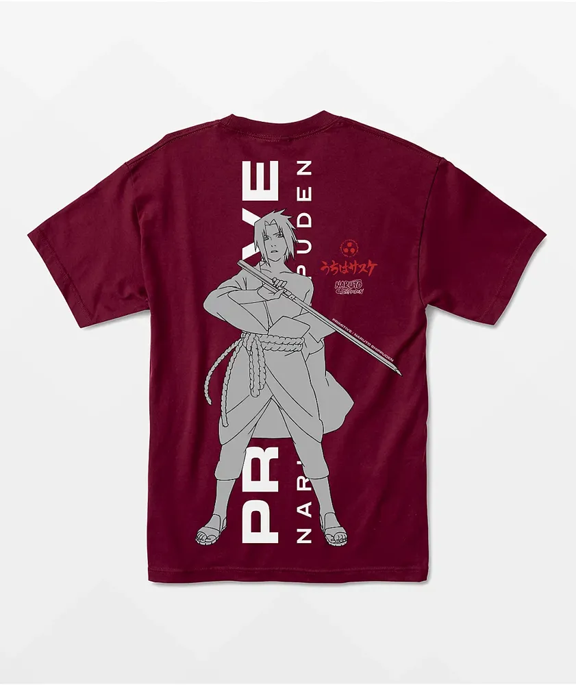 Primitive x Naruto Shippuden Sasuke Blade Burgundy T-Shirt