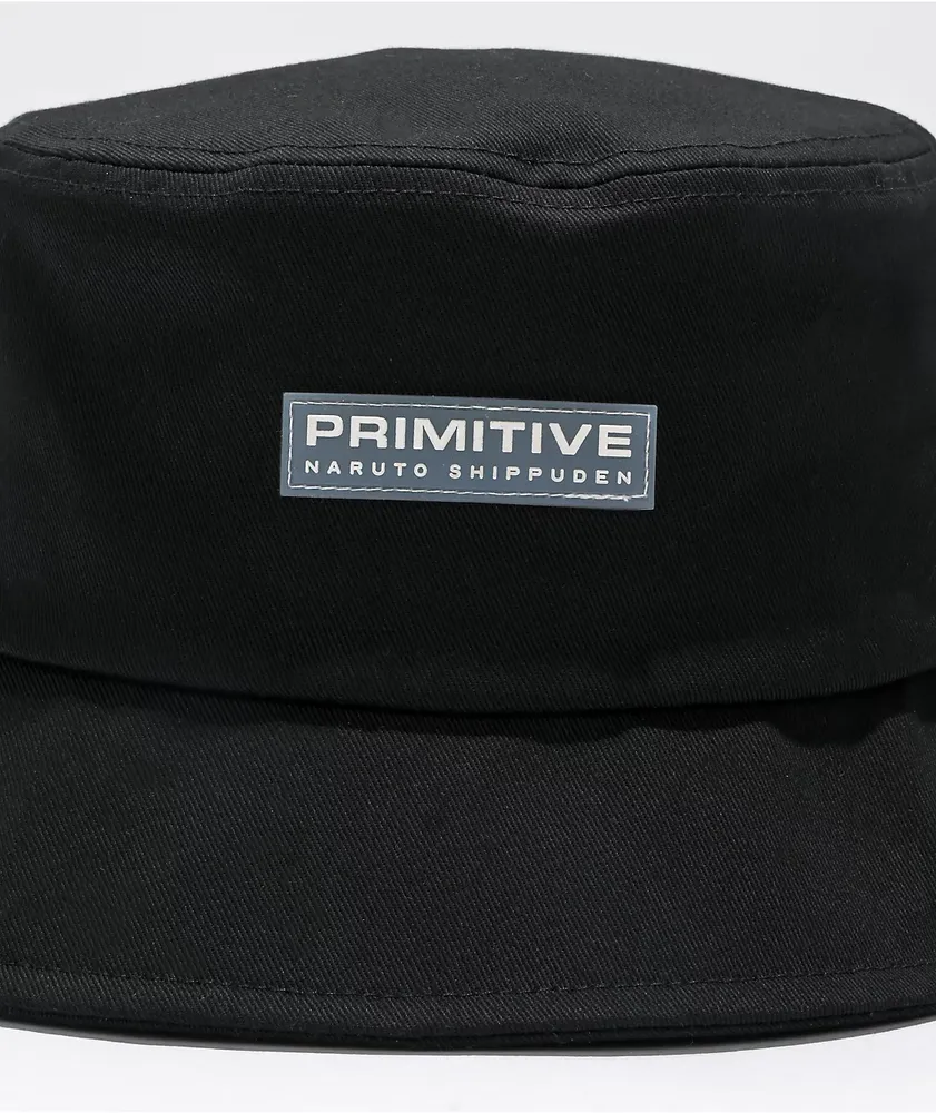 Primitive x Naruto Shippuden Sasuke Strike Black Bucket Hat