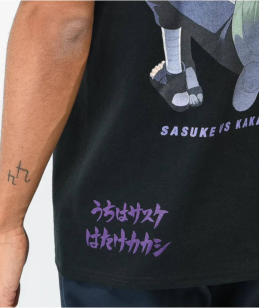 Primitive x Naruto Shippuden Sasuke vs. Kakashi Black T-Shirt