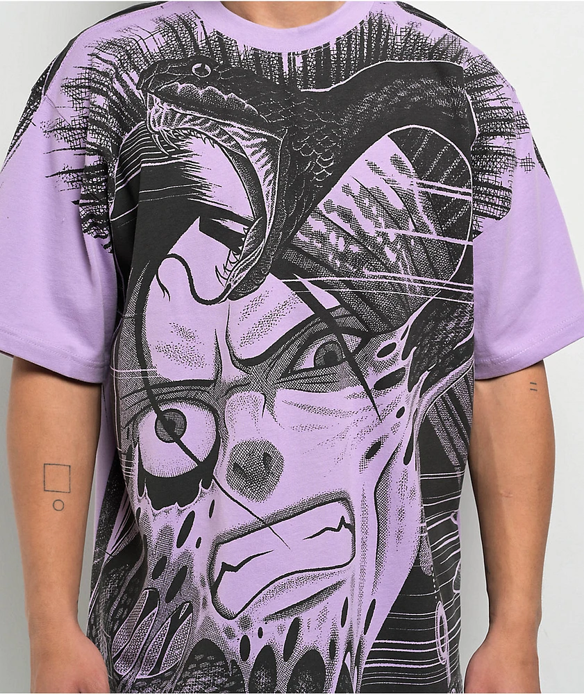 Primitive x Naruto Shippuden Snakes Lavender T-Shirt