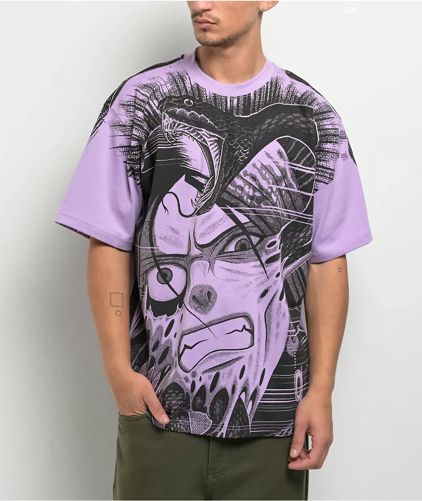 Primitive x Naruto Shippuden Snakes Lavender T-Shirt