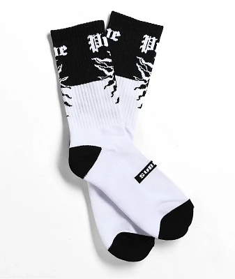 Primitive x Sublime Arise White & Black Crew Socks
