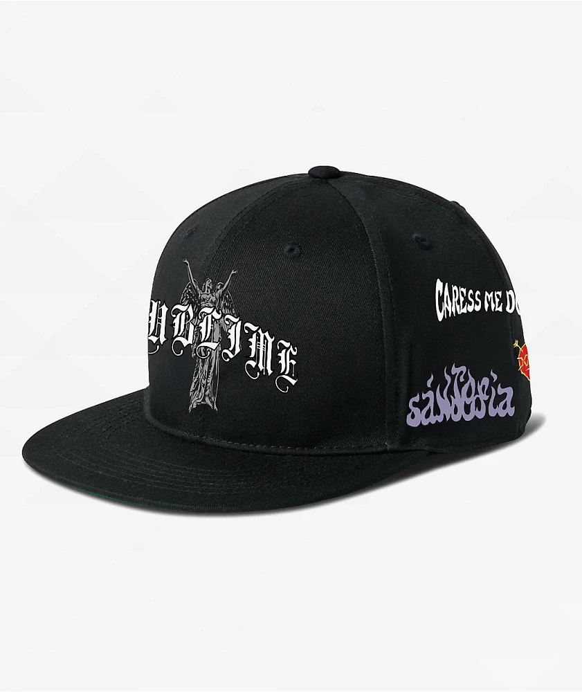 Primitive x Sublime Down Here Black Snapback Hat