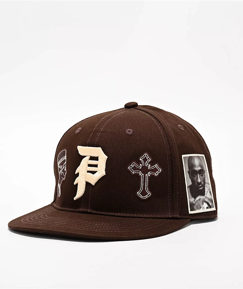 Primitive x Tupac Royalty Brown Snapback Hat