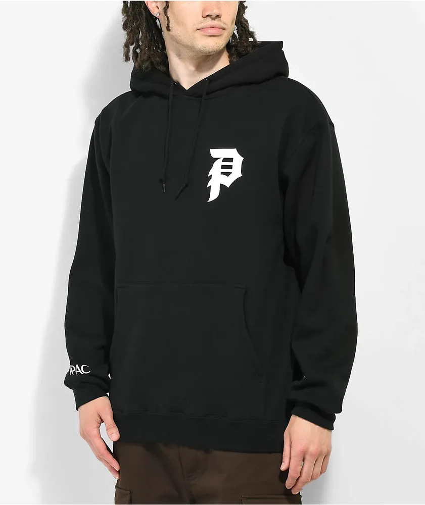 Primitive x Tupac Smoke Black Hoodie 