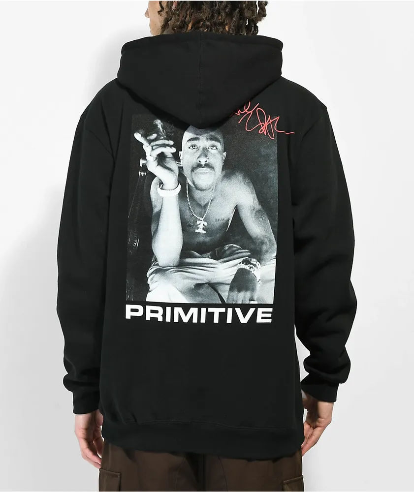 Primitive x Tupac Smoke Black Hoodie