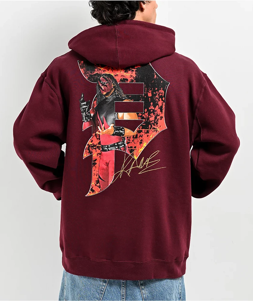 Primitive x WWE Kane Burgundy Hoodie